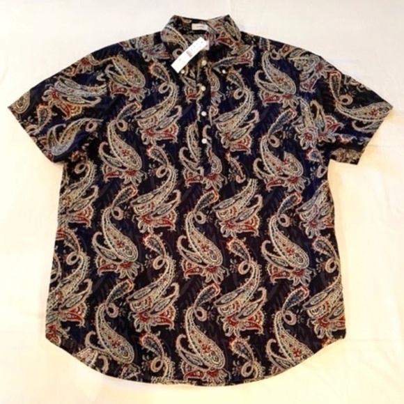 J. Crew Other - J Crew Seersucker Paisley Print Popover BNWT! Sz Medium SOLD OUT!